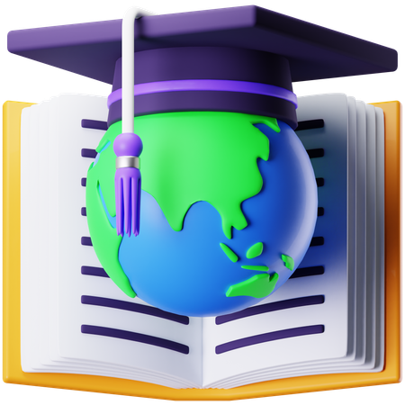 Educación mundial  3D Icon