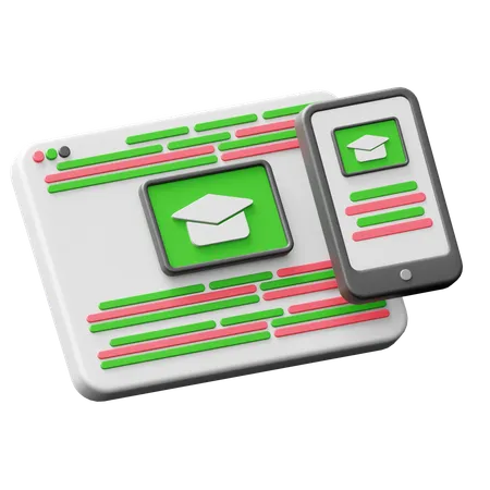 Educación web  3D Icon