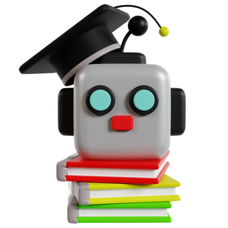 Educated IoT Robot  3D Icon