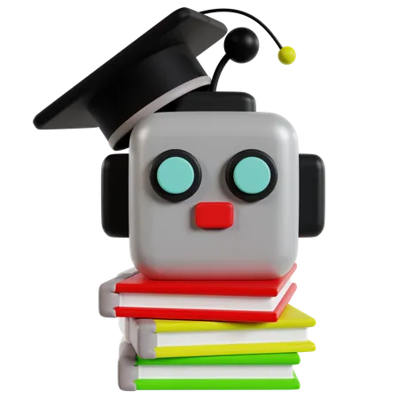 Educated IoT Robot  3D Icon