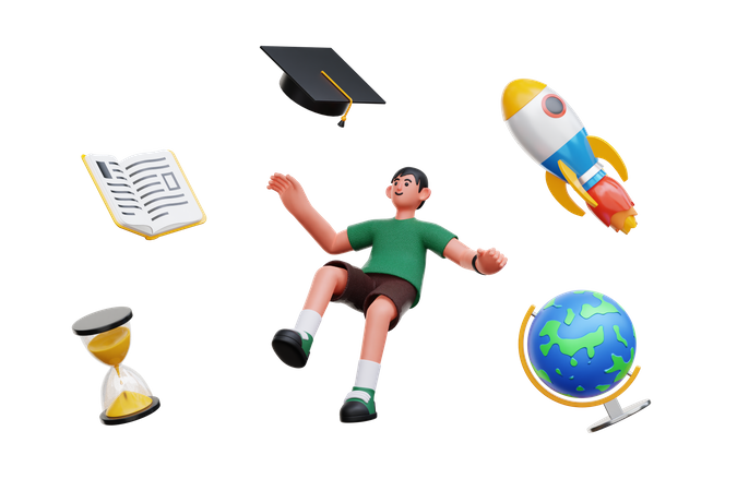 Education  3D Illustration