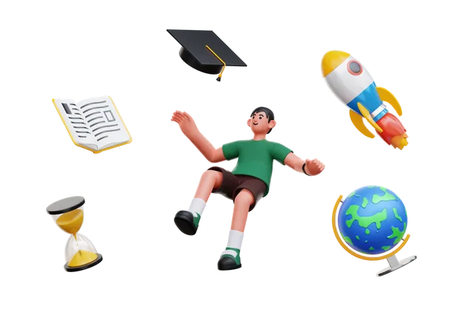 Education  3D Illustration