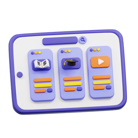 Education Application  3D Icon