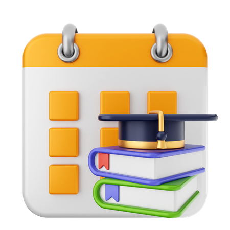 Education Calendar  3D Icon