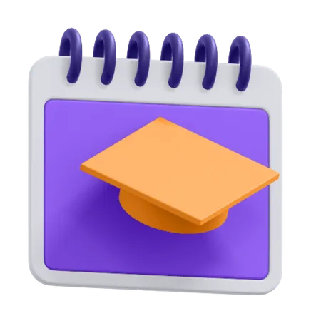 Education Calendar  3D Icon