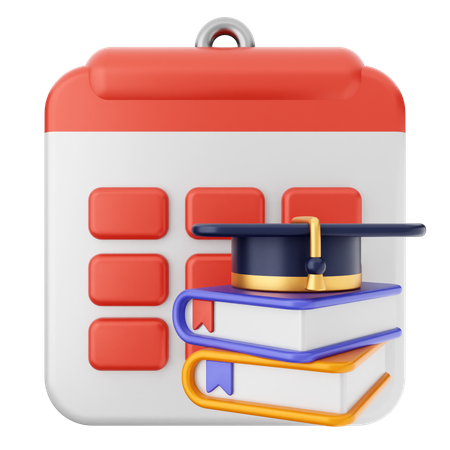 Education Calendar  3D Icon