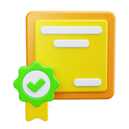 Education Certificate  3D Icon