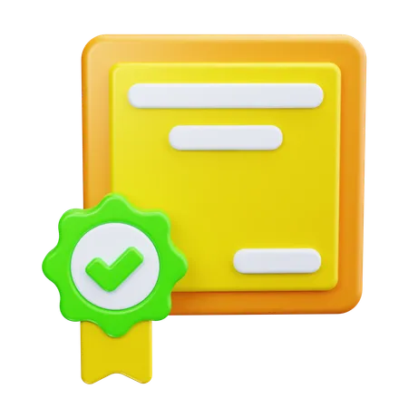 Education Certificate  3D Icon