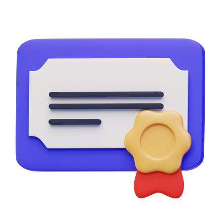 Education Certificate  3D Icon