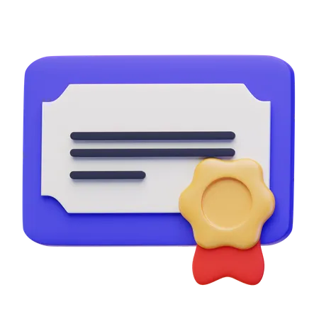 Education Certificate  3D Icon