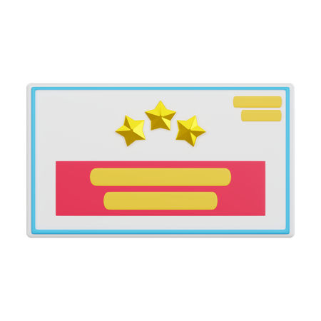 Education Certificate  3D Icon