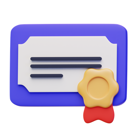 Education Certificate 3D Icon
