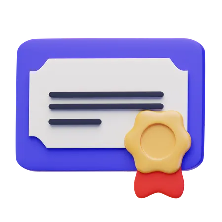 Education Certificate 3D Icon