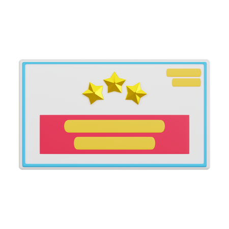 Education Certificate  3D Icon