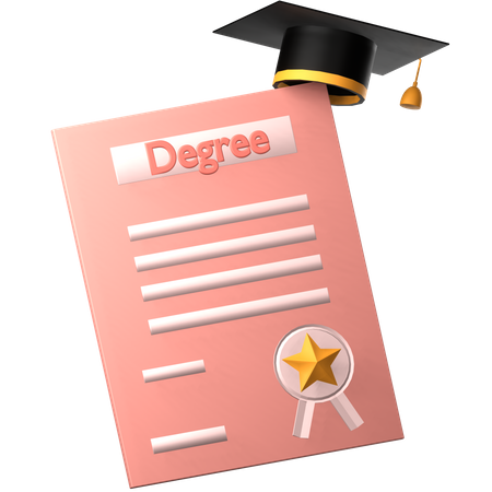 Education Degree  3D Icon