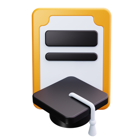 Education Diploma  3D Icon