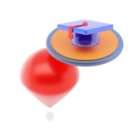 Education Pin  3D Icon