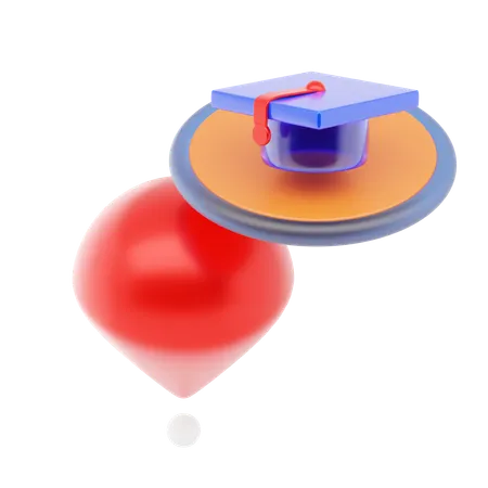 Education Pin  3D Icon