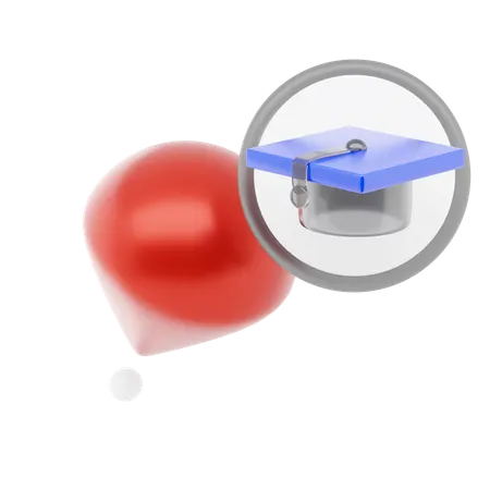 Education Pin  3D Icon