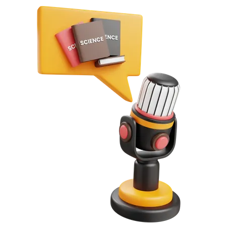 3 D Education Poadcast With Isolated Background 3D Icon