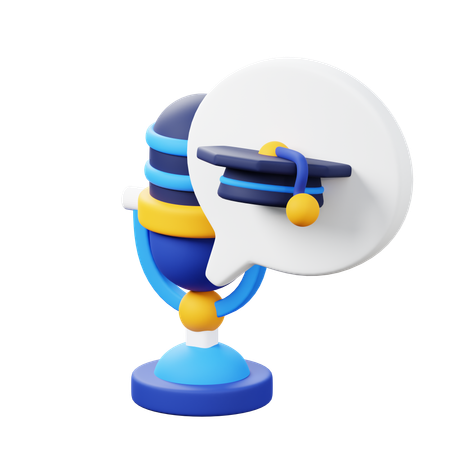 教育ポッドキャスト  3D Icon