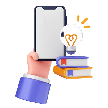 Education Smartphone  3D Icon