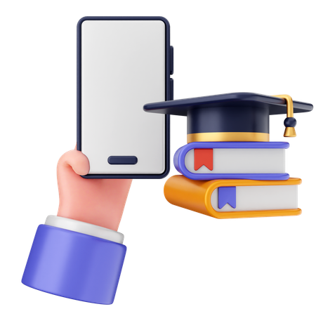 Education Smartphone  3D Icon