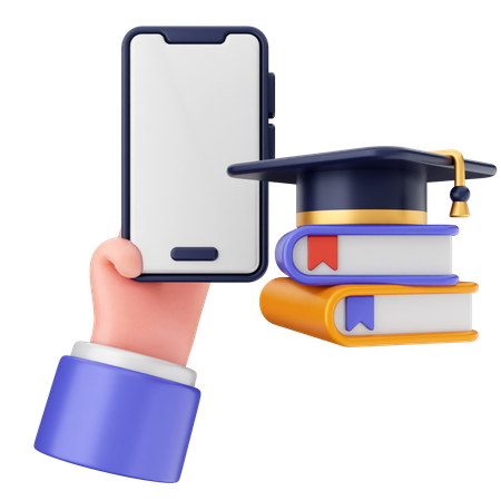 Education Smartphone  3D Icon