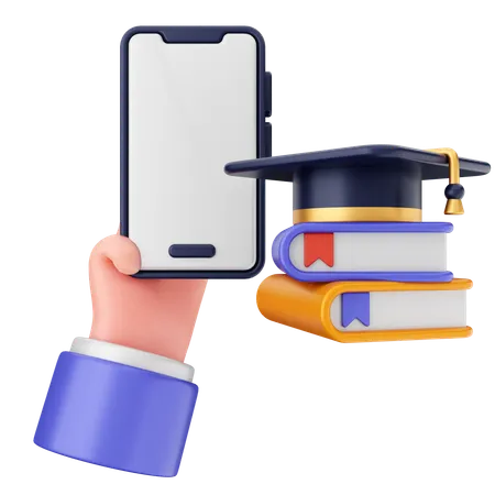 Education Smartphone  3D Icon