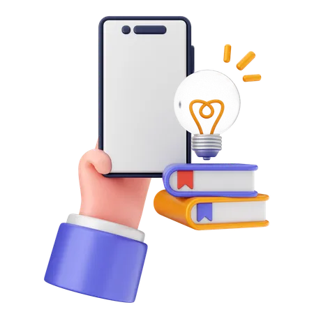 Education Smartphone  3D Icon