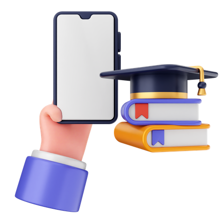 Education Smartphone  3D Icon