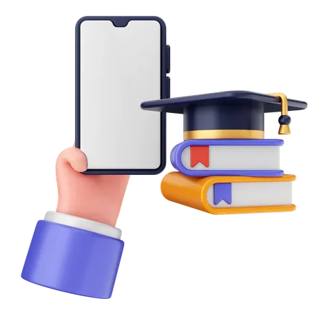 Education Smartphone  3D Icon