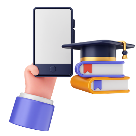 Education Smartphone  3D Icon