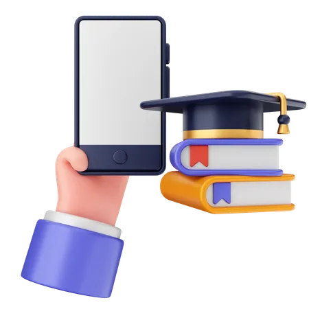 Education Smartphone  3D Icon