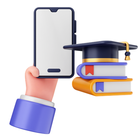 Education Smartphone  3D Icon