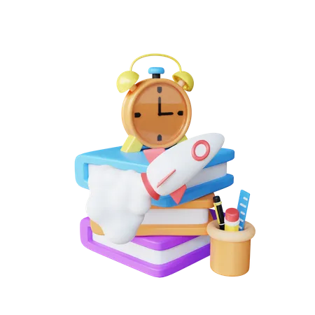 Education Time  3D Icon