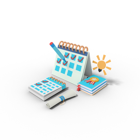 Education timetable  3D Icon