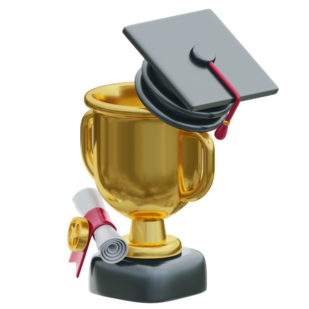 Education Trophy  3D Illustration