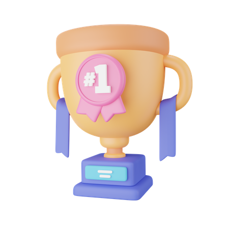 Education Trophy 3D Illustration