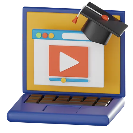 Education Video  3D Icon