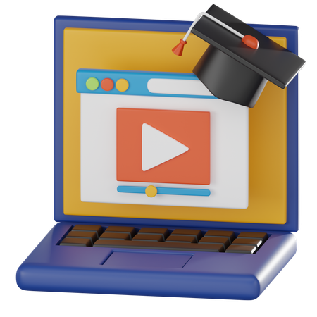 Education Video  3D Icon