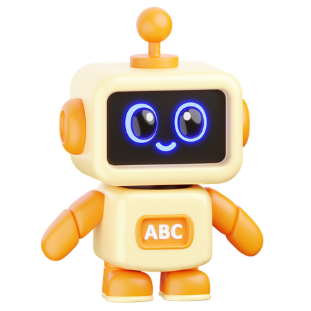 教育用AIロボット  3D Icon