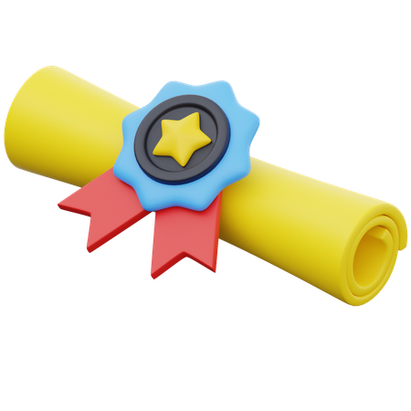 Educational Certificate  3D Icon