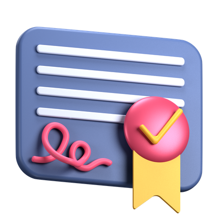 Educational Certificate  3D Icon