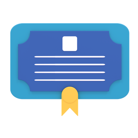 Educational Certificate  3D Icon