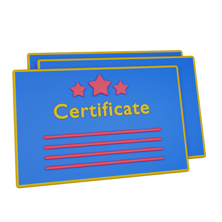 Educational Certificate 3D Icon