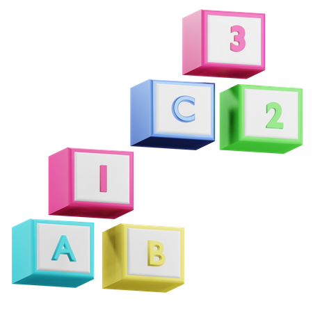 Educational Cubes  3D Icon