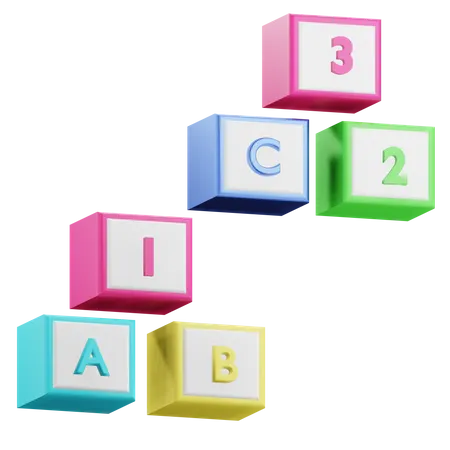 Educational Cubes  3D Icon