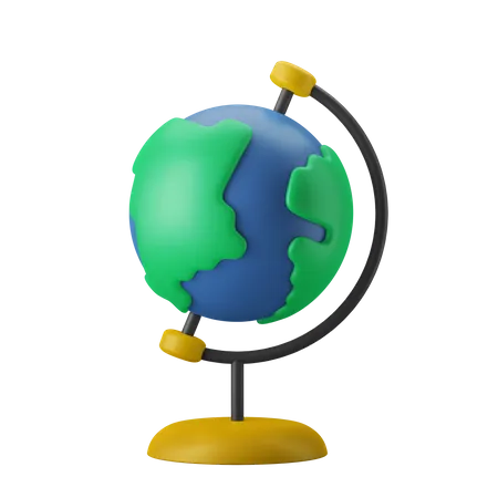 Educational Globe 3D Illustration