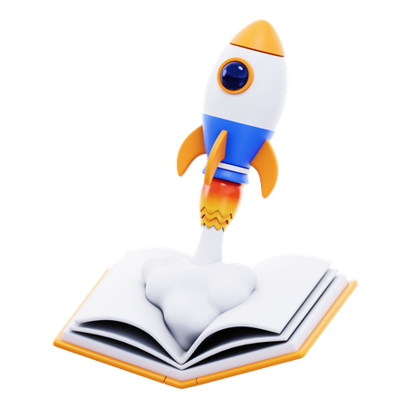 Educational Rocket  3D Icon